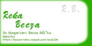 reka becza business card